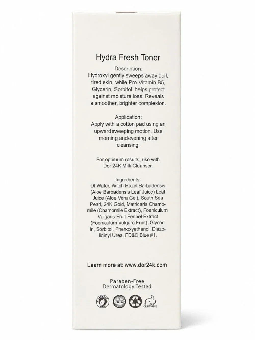 D'OR24K Prestige Hydra Fresh Toner
